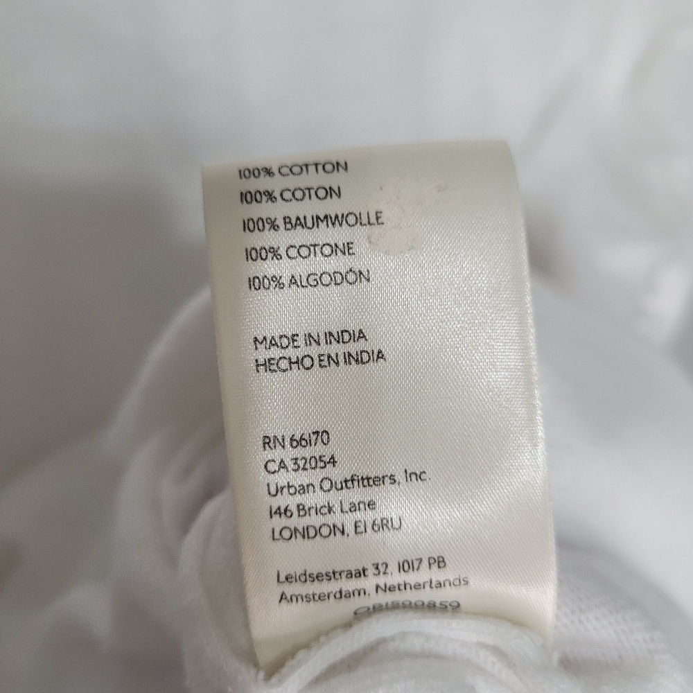 We The Free Cutout Boxy Cotton T-Shirt White Women's Size M - Picture 9 of 13
